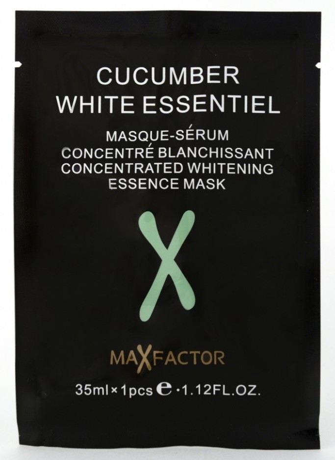 Маска для лица Max Factor Cucumber White Маска с экстрактом огурца, хорошо подойдёт для жирной, пигментированной и увядающей кожи, 1 шт. (35 мл.)