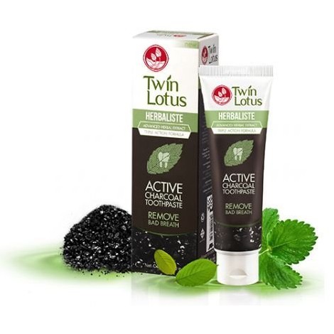 Зубная паста Twin Lotus Active Charcoal Черная зубная паста, обладающая ненавязчивыми и приятными вкусом и ароматом, 25 гр.