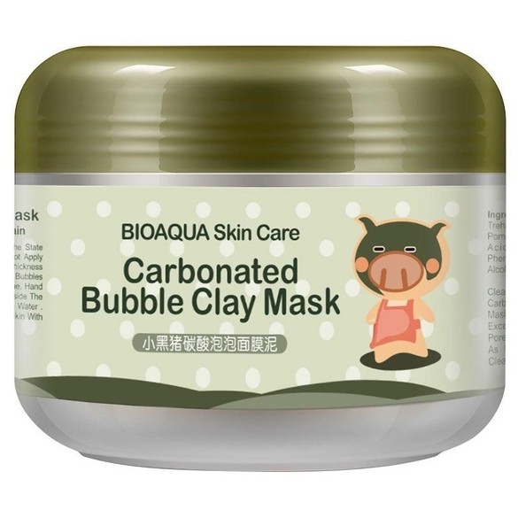 Маска Carbonated Bubble Clay Mask Очищающая маска для лица от BIOAQUA, которая прямо на коже превращается в плотную пушистую пену, 100 гр.