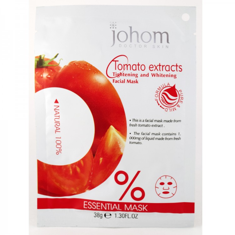 Маска для лица Johom Doctor Skin с томатом Маска с экстрактом томата отлично борется с мелкими морщинками и замедляет образование новых, выравнивает тон лица, 38 гр.